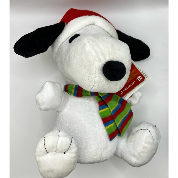 Gemmy 2012 Musical Snoopy Christmas Holiday 11" Snoopy plush - Picture 2 of 5